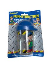 Vintage Sippy Sipper Cup Hard Hat Construction Toddler Baby 6oz Cup No.25035