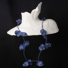 Collana Bijouets Petali Long blu Stampa 3d Made In Italy Nylon colorato