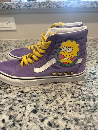 Vans The Simpsons Lisa For President Sneakers Size Men’s 6 Women’s 7.5