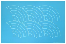 Baptist Fan - Edge to Edge Stencil, Continuous Line Template