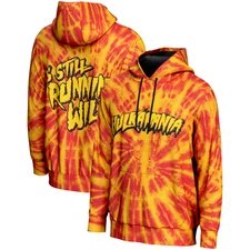 Mens WWE Hulk Hogan Tie Dye 3D Yellow Hoodie ProSphere Wrestling Pullover S-5XL