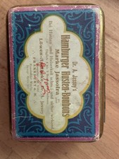 Blechdose Hamburger Hustenbonbons Marke &bdquo;Jassofra&ldquo;
