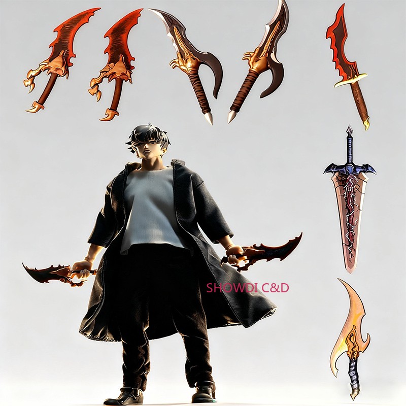 1/12 Sung Jin Woo Painted Weapon Accessories For 6" Action Figure ( No Figure)