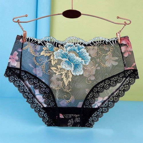 Briefs Underwear Lace Nylon+Spandex Panties Plus Seamless Sexy Transparent - Picture 12 of 17