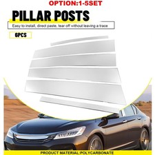 Chrome For 2013-17 Honda Accord Pillar Posts Cover Door Trim Window Decal 6-60x