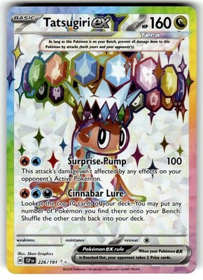 Pokemon SV08 Surging Sparks Card 226/191 Tatsugiri ex Ultra Rare | eBay Pokemon SV08 Surging Sparks Card 226/191 Tatsugiri ex Ultra Rare | eBay