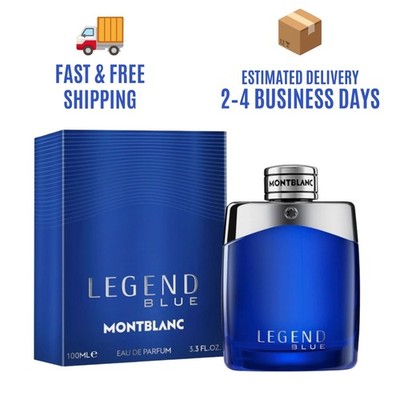 Montblanc Legend Blue Eau De Parfum Woody Aromatic Spray For Men 3.3 Oz / 100ml