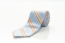 Children's Place light blue striped polyester necktie for boys 8-14