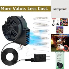 Replacement 1A Blower for Halloween Inflatables, 1.25A Adapter for Christmas ...