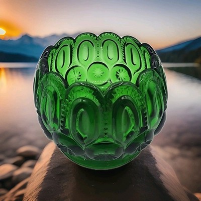 The Vintage Style Rose Bowl Green Moon and Star Weishar Gift