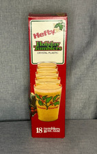VTG NOS Hefty Holiday Tumblers Crystal Plasti...
