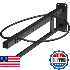Queension Wall Mounted Saddle Rack with Pad Bar, Heavy Duty Horse Saddle Stand w