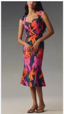 NWT ANTHROPOLOGIE The Cecily Sweetheart & Flare Dress Women's Size Small