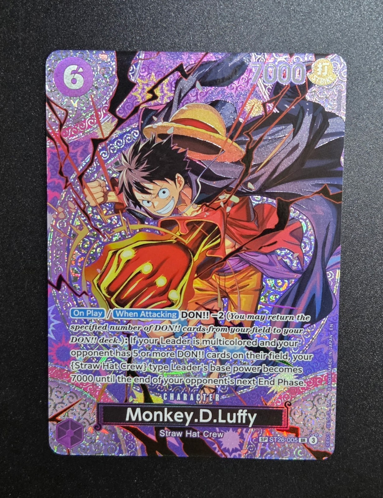 ONE PIECE OP-15 Adventure on KAMI's Island ST26-005 SP Monkey D. Luffy See Photo
