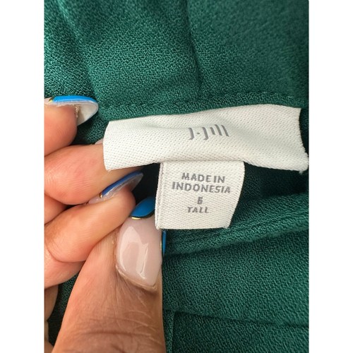 Pantalones Traje J. Jill Verde Oficina Trabajo Carrera Negocios Relajado Talla Pequeña 6 Alto - Imagen 10 de 16