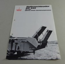 Prospekt / Prospektblatt Deutz-Fahr Ballenschleuder BS 345  Stand 07/1979