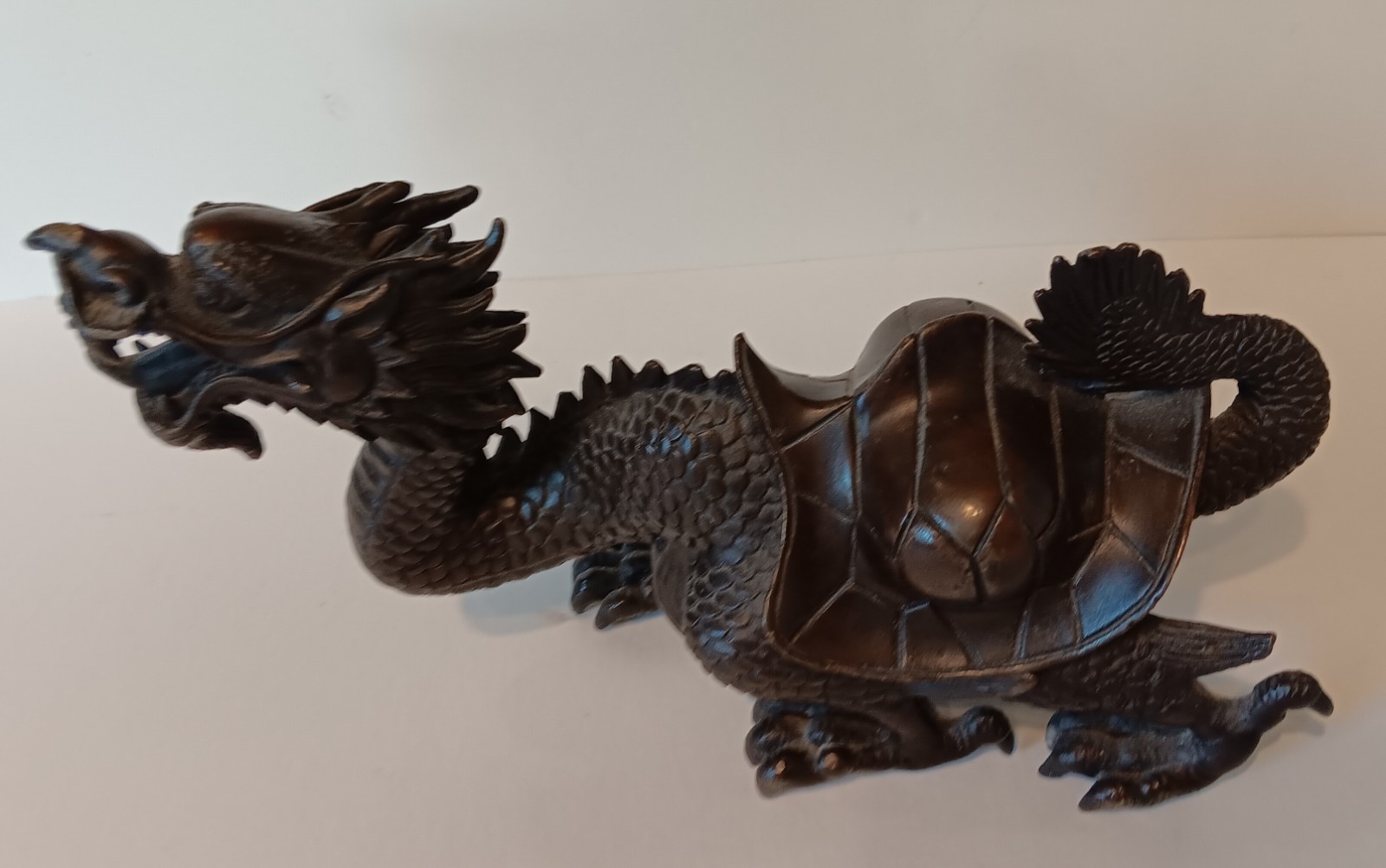 8 Old Chinese Dynasty Bronze Fengshui Dragon turtle Tortoise Animal Statue