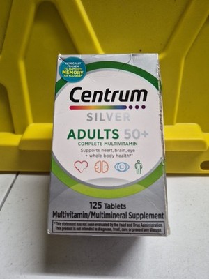 Centrum Silver for Adults 50 Plus Multivitamin 125 Tablets,  Exp May 2027