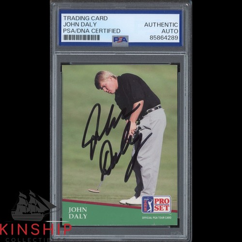 John Daly signed 1991 Pro Set Rookie Card PSA DNA Slab Golf US Open Auto C6276