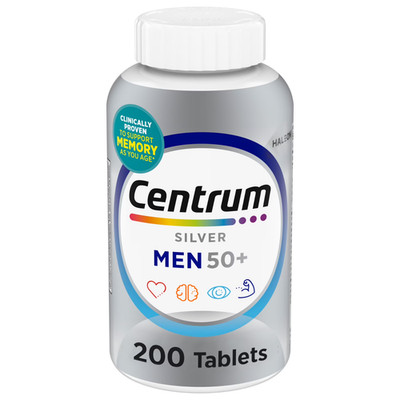 Centrum Silver Mens 50 Plus Multivitamin With Vitamin B & D3, 200 Count fast usa