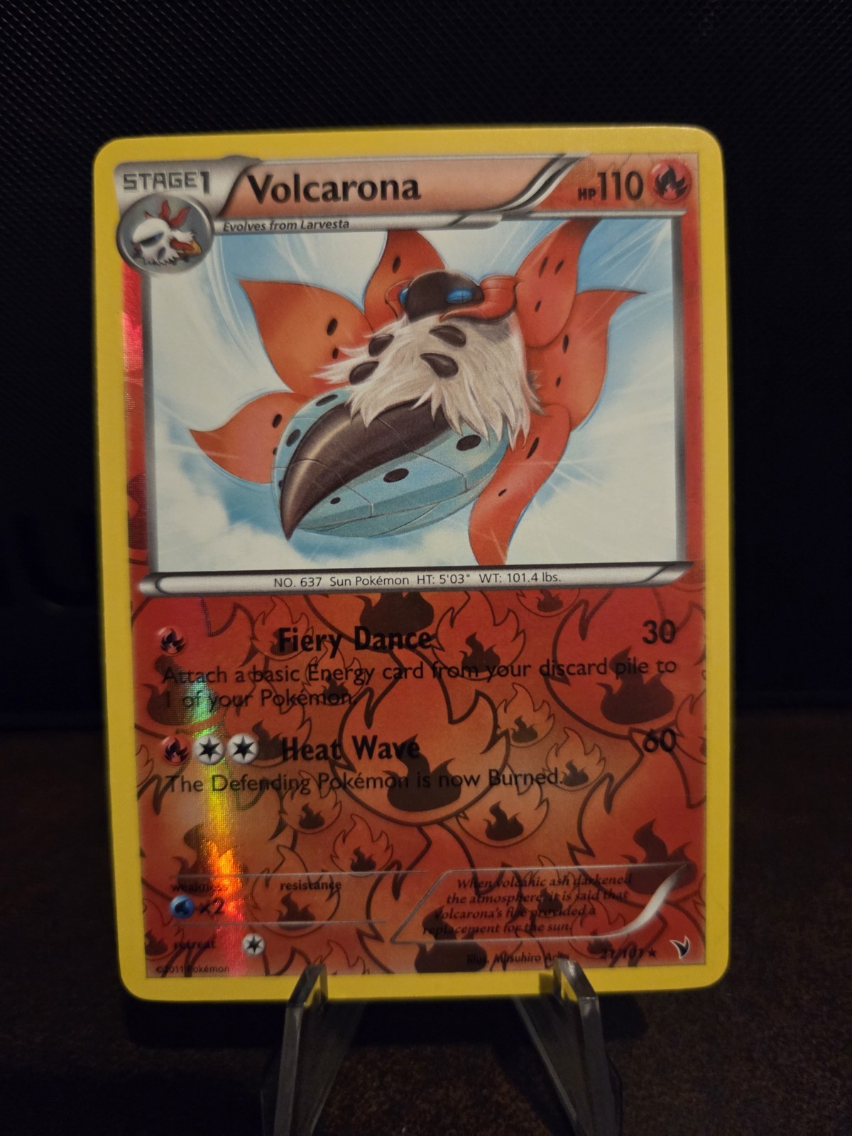 Pokémon TCG Volcarona 21/101 Reverse Holo Rare Noble Victories 🌟🌟🌟