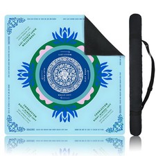 Blue Mahjong Mat for Table, American Mahjong Mat with Rules, 31.5" x 31.5"