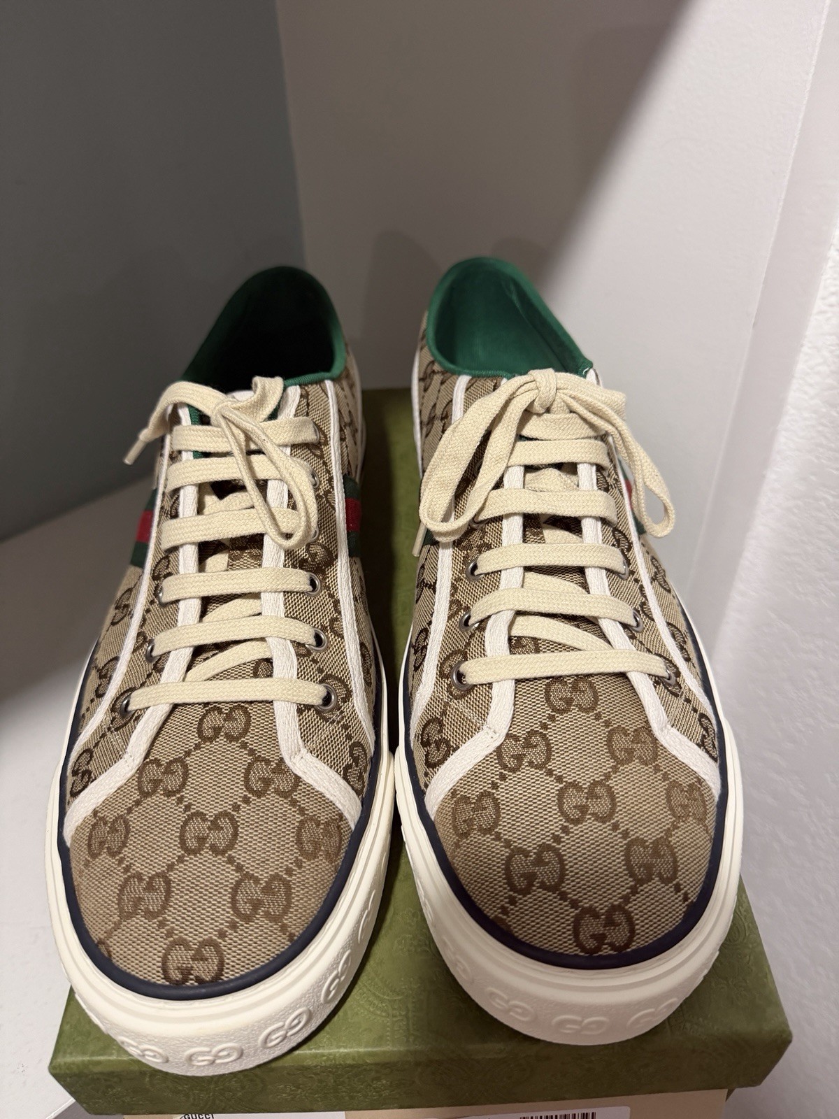 Gucci Web Canvas Low Top Tennis 1977 Sneaker Shoes Beige New Men’s 14 UK / 13 US thumbnail 4