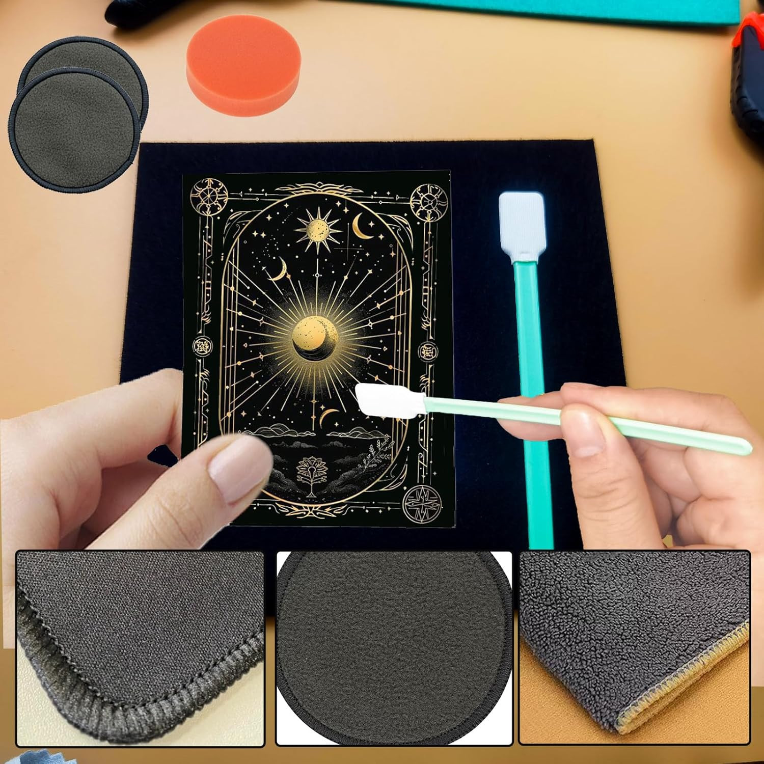 174 Pcs Trading Card Cleaning Care Tool Accessory Kit Sports Card Care