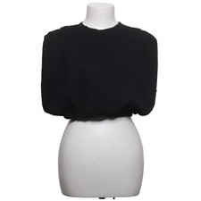 Zara, Pullunder, Größe: S, Schwarz, Baumwolle, Einfarbig, Feinstrick, Damen #aOn