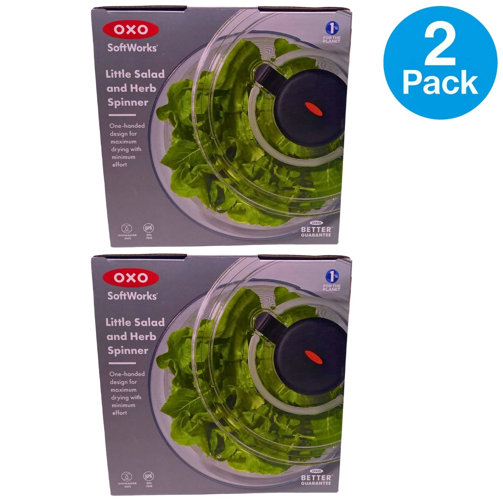 OXO SoftWorks Little Salad and Herb Spinner Clear Bowl Kitchen Tool 2 Pack New
Opens in a new window