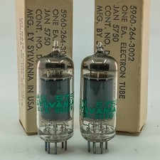 NOS MATCHED PAIRS SYLVANIA 5750/6BE6/HICKOCK TESTED 4 pairs available 