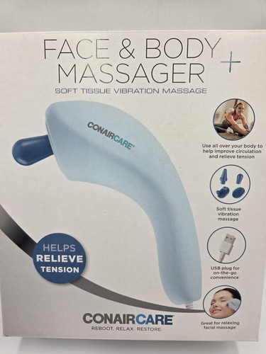 New Conair Care Face & Body Massager Soft Tissue Vibration With 4 Attachments - Picture 2 of 7