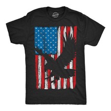 Mens Eagle In Flag Awesome T Shirt Fourth Of July Graphic Tee for Men