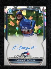 2023 Bowman Chrome Prospect Atomic Refractor 90/100 Enmanuel Bonilla Auto sc8