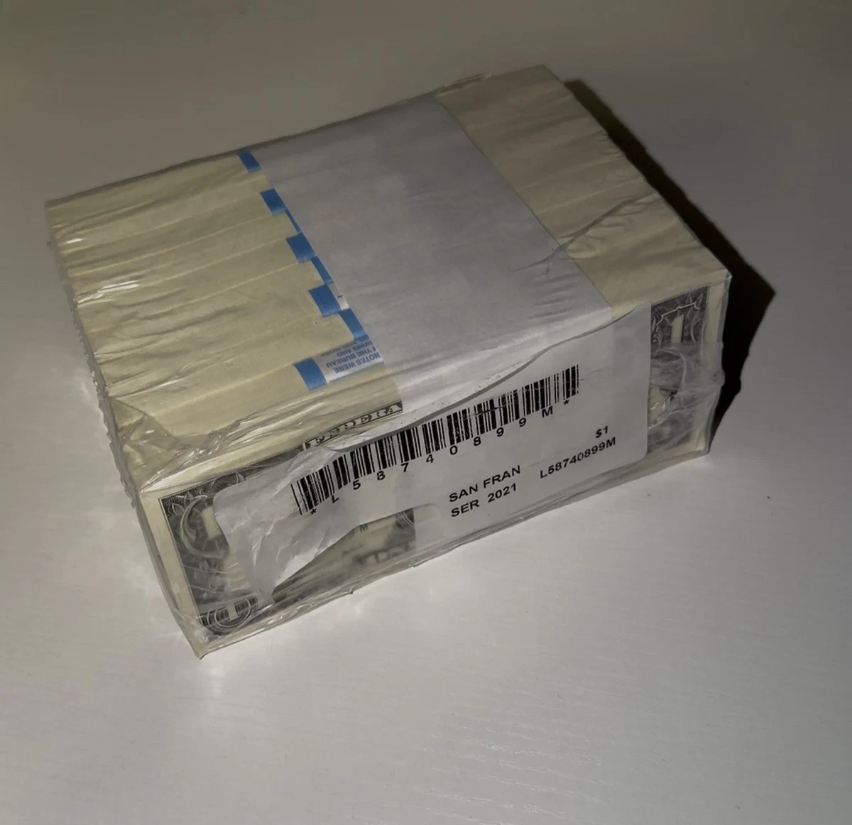 Uncirculated Uncertified $1 US Federal Reserve Small Notes for