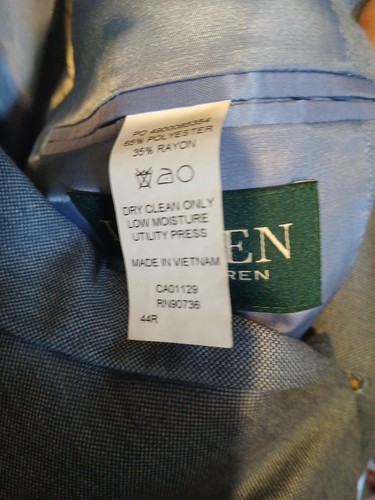 Lauren Ralph Lauren Blazer Jacket Blue Men's Size 44R - Picture 8 of 11