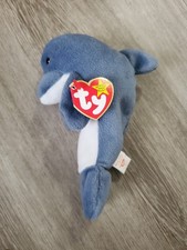 Ty Beanie Babies Echo Dolphin Plush 1996 Original with Tags, Collectible