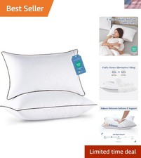 Hotel Quality Queen Pillow Set - Soft Microfiber for Ultimate Sleep Comfort