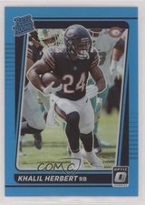 2021 Panini Donruss Optic Rated Rookie Aqua Prizm /299 Khalil Herbert #293 0e1b