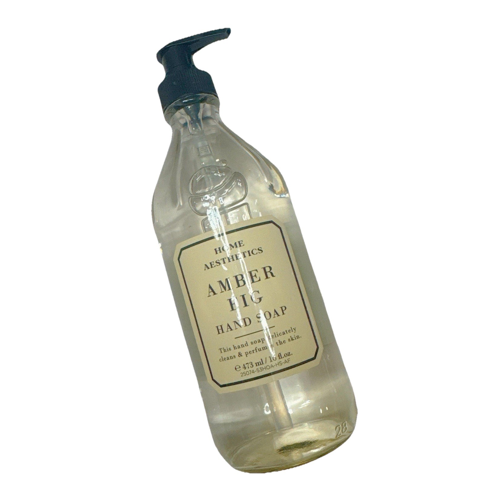 NEW Home Aesthetics AMBER FIG Hand Soap - Glass bottle - 16 Oz 473ml