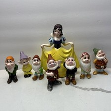 Vintage Walt Disney Snow White and the Seven Dwarfs Ceramic Figure Set Japan