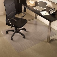 Clear Chair Mat 36x48 for Medium Pile Carpet with Ramped Edge Made in USA