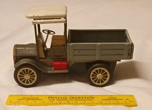Vintage 1950's 60's Japanese Tin Friction Truck Flatbed 