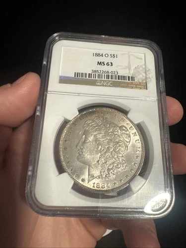 1884 O Morgan Silver Dollar - NGC MS63