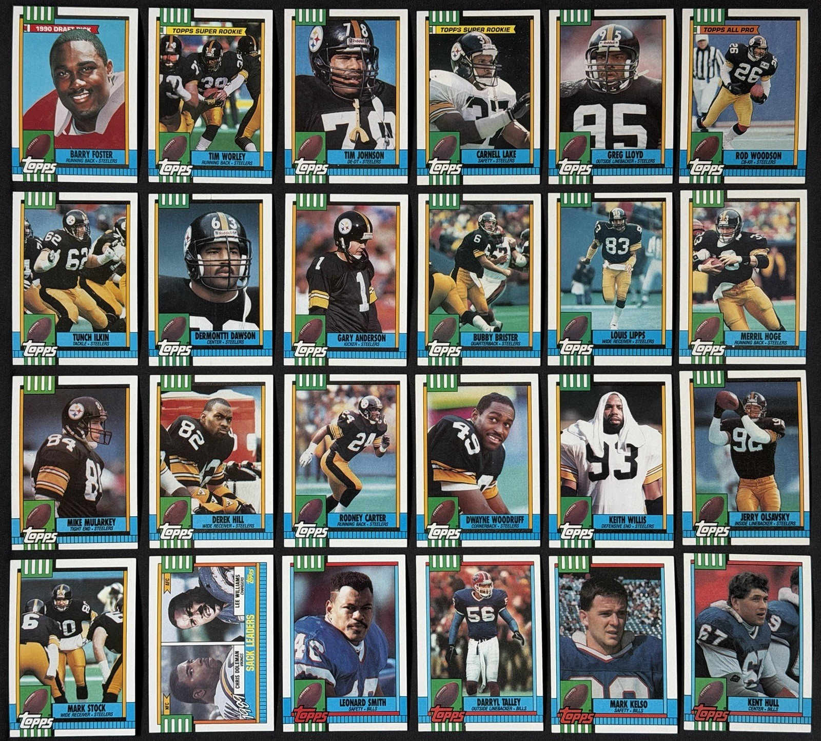 1990 Topps - Football Cards - #174-348 - Complete Your Set - You U Pick