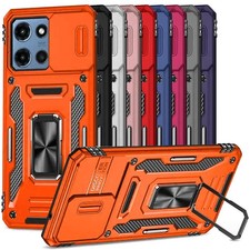 For Motorola Moto G 5G 2026/2025 Case Ring Holder with Privacy Camera Lens Cover