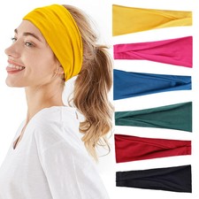 Solid Color Sports Yoga Headband Sweat-absorbing Band Running Fitness Headband E