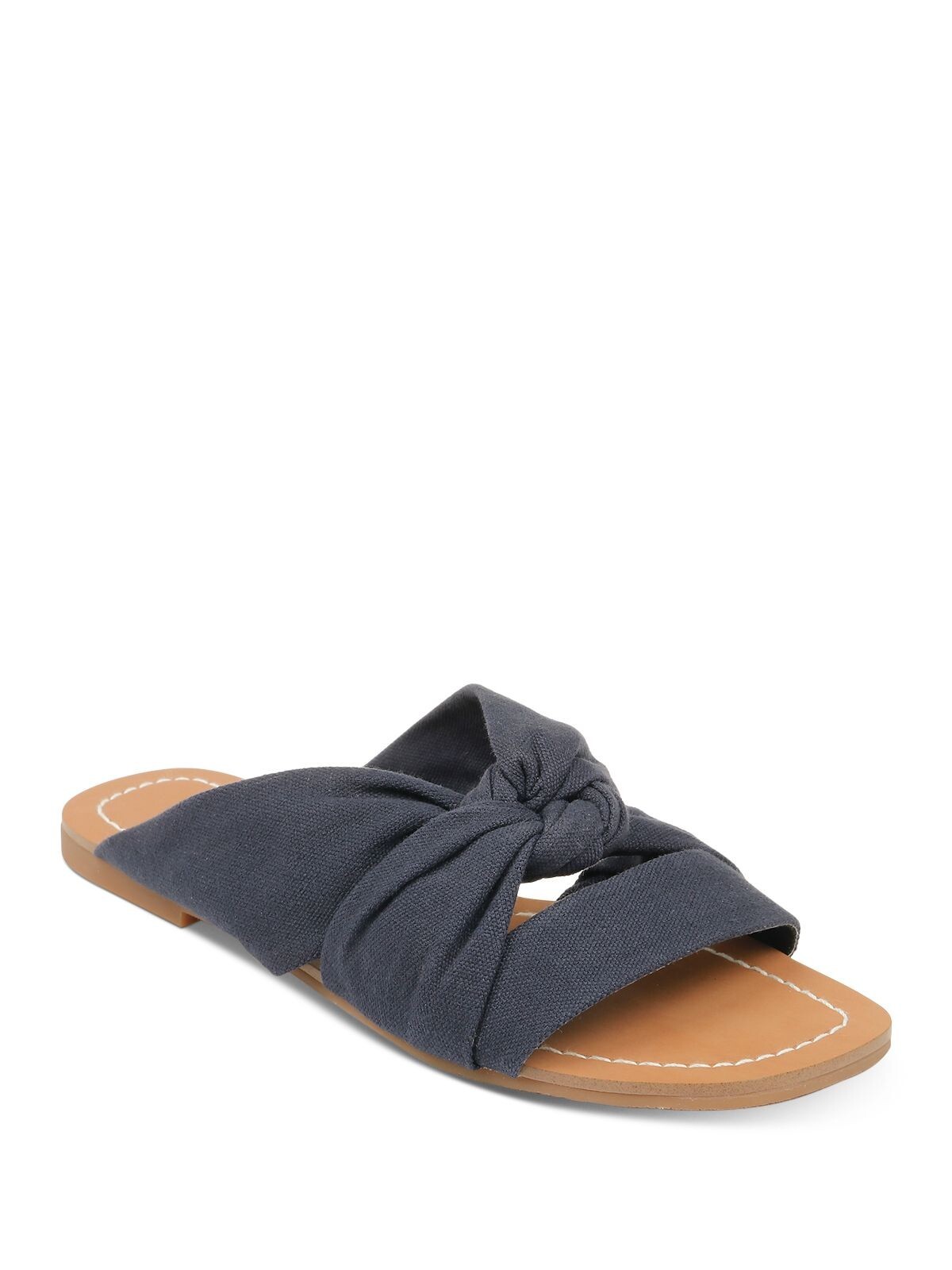 SPLENDID Womens Navy Twist Alannis Square Toe Slip On Slide Sandals Shoes 65 5290₽