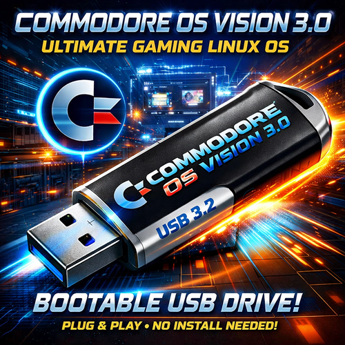 Commodore OS Vision 3.0 | Bootable USB Install | Linux Gaming OS | eBay