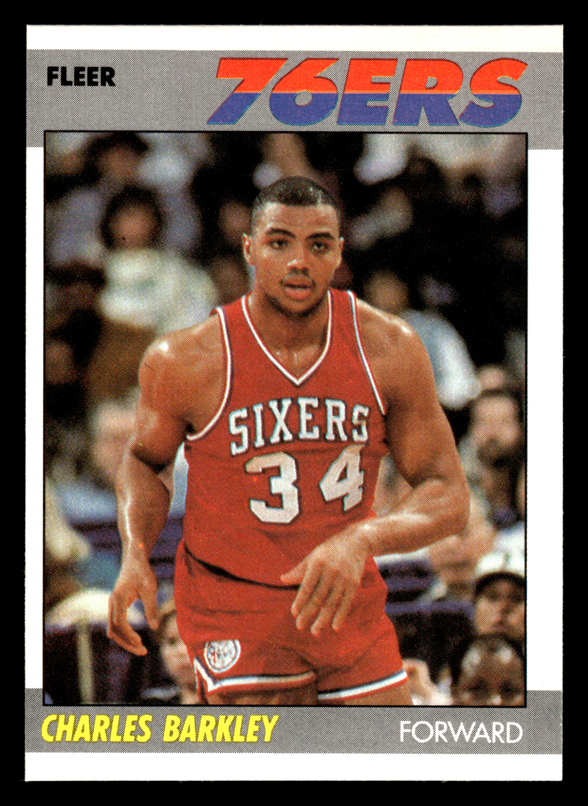 Charles Barkley 1987-88 Fleer #9 Philadelphia 76ers NBA Basketball Card